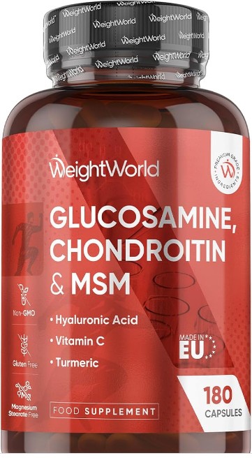 Glucosamine and Chondroitin Supplement - 180 Capsules - 6-in-1 Complex